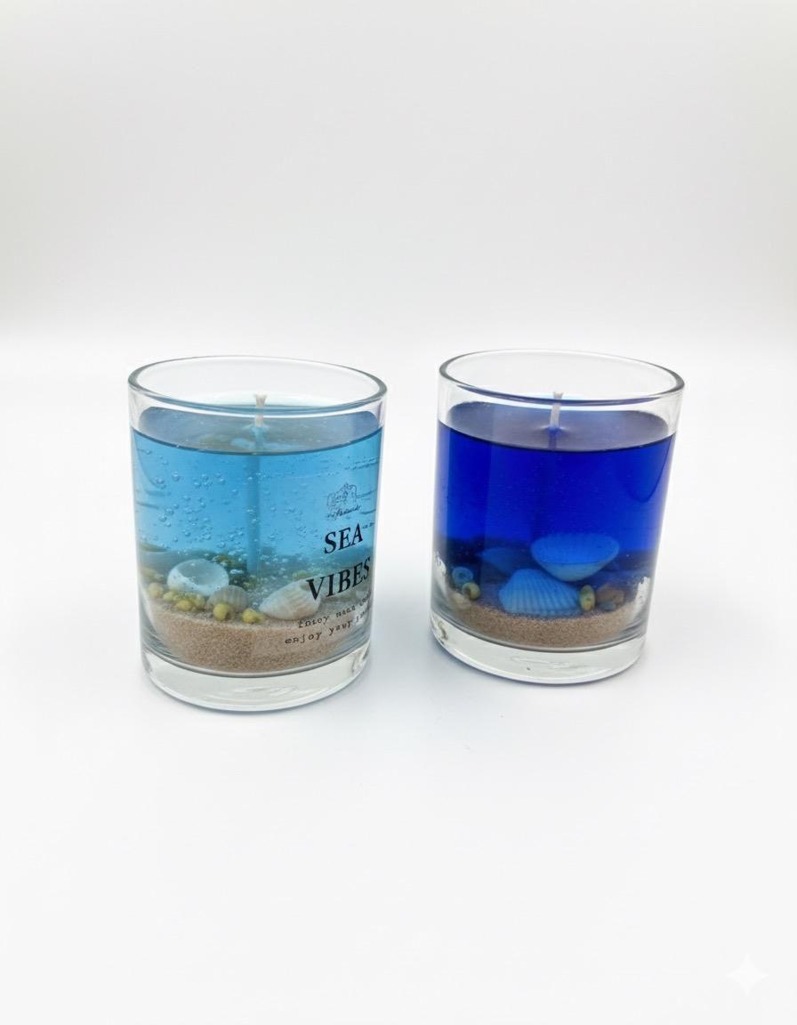 Blue Sea Candle