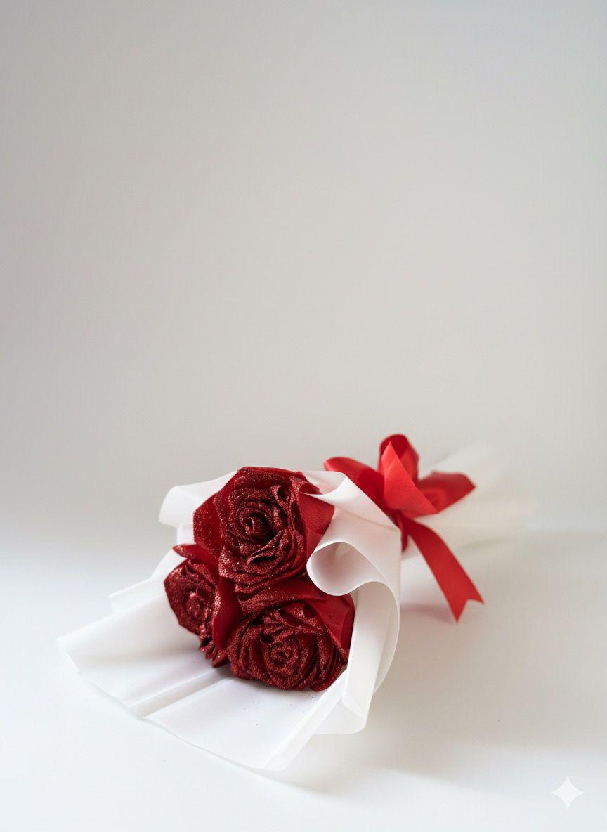 3 Roses glitter